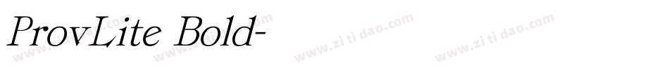 ProvLite Bold字体转换